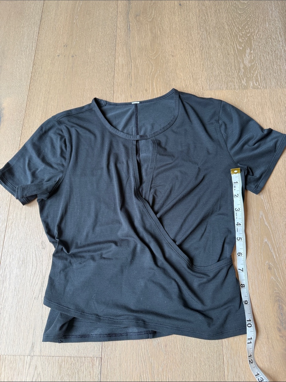 lululemon athletica Black Short Sleeve Tee with Crossover Front - Picture 5 of 5